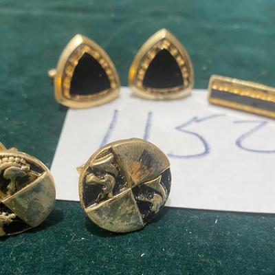 Vintage Cufflinks and Tie Clip