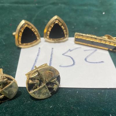 Vintage Cufflinks and Tie Clip