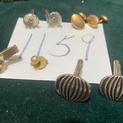 Vintage Cufflinks and Tie Clip