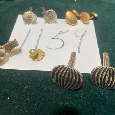 Vintage Cufflinks and Tie Clip