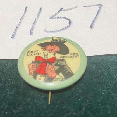 Vintage Andy Gump Button
