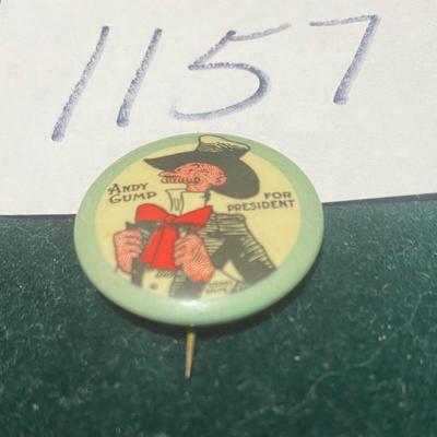 Vintage Andy Gump Button