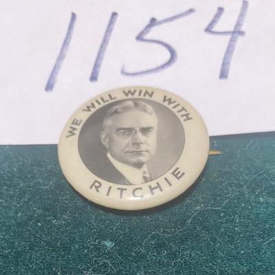 Vintage We Will Win With Ritchie Button