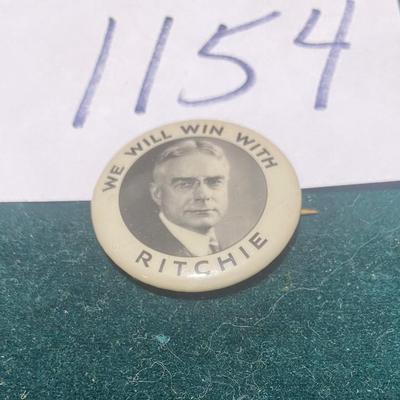 Vintage We Will Win With Ritchie Button