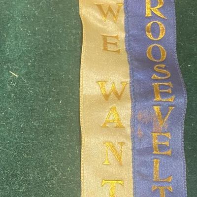 Vintage Roosevelt Campaign Ribbon