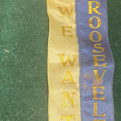 Vintage Roosevelt Campaign Ribbon