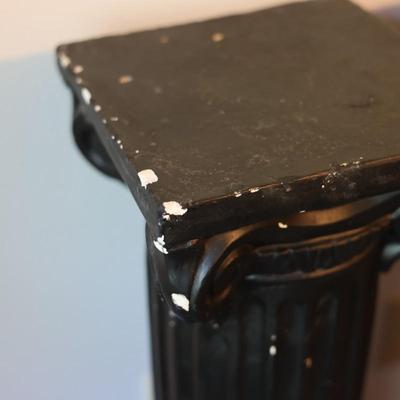 Pair of Black Painted Pedestals