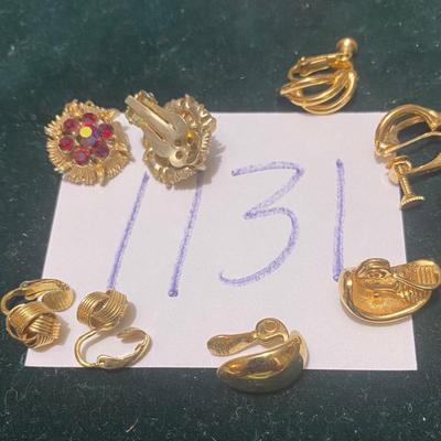 Vintage Clip On Earrings