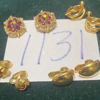 Vintage Clip On Earrings