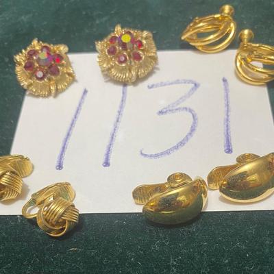 Vintage Clip On Earrings
