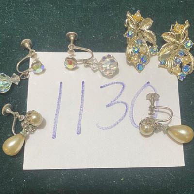 Vintage Clip On Earrings