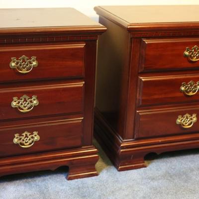 Pair of Two Drawer Side Tables
