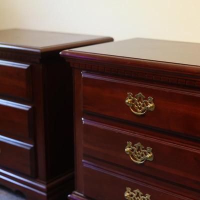 Pair of Two Drawer Side Tables