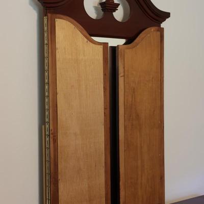 Mahogany Long Dresser With Trifold Mirror