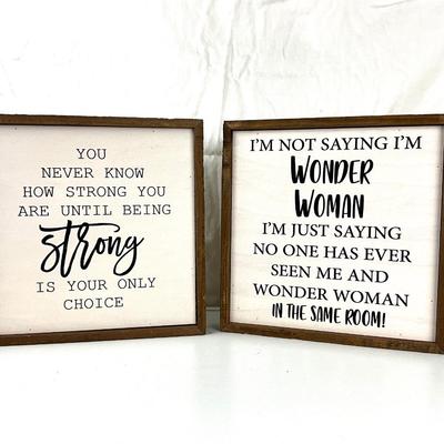 127 Two Farmhouse Decor Inspirational Signs "You Never Know How Strong You Are"