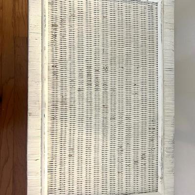 White Wicker Shelf Unit