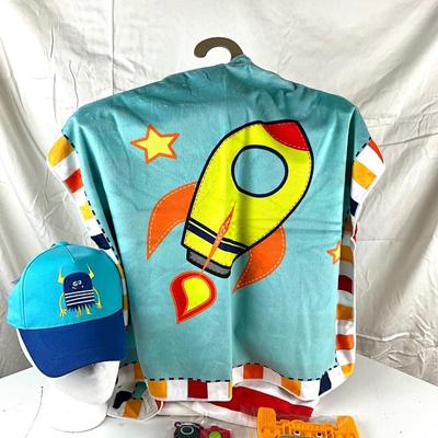 146 Out of this World Boy's Hooded Towel by Blackjack Kids with Alien Hat and Fidget Popper