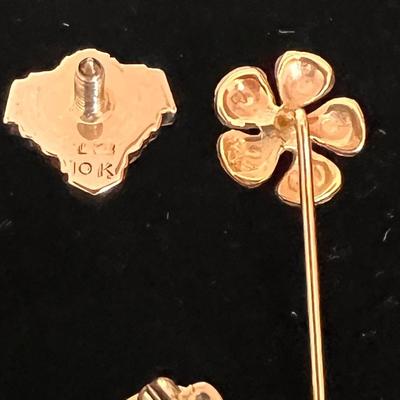 10K & 14K Jewelry Pin Lot - Vintage Koppers Pins