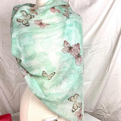 167 Butterfly Scarf, Earrings, Pink Visor and Silver Bracelet