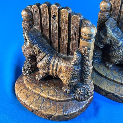 SCOTTY DOG VINTAGE BOOK ENDS PAIR