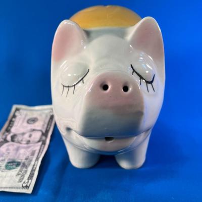 VINTAGE SMILEY PIG PIGGY BANK