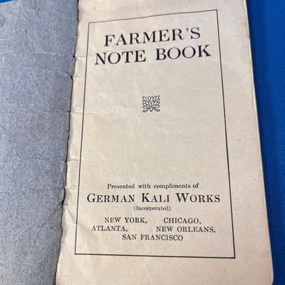 YEAR 1914 FARMERS NOTEBOOK HANDWRITTEN MEMORANDUM