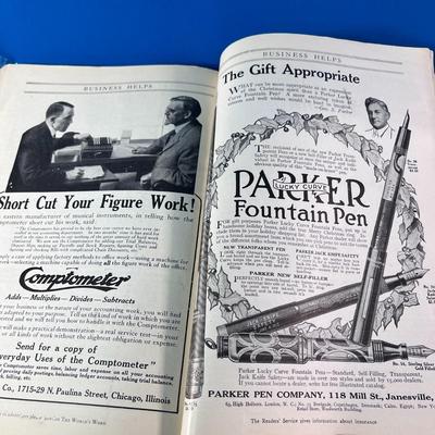 1914 â€œTHE WORLDâ€™S WORKâ€ MAGAZINE LOTS OF INTERESTING ARTICLES, ADS