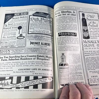 1914 â€œTHE WORLDâ€™S WORKâ€ MAGAZINE LOTS OF INTERESTING ARTICLES, ADS