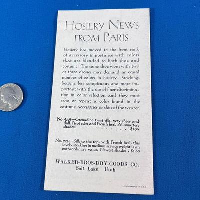 HOSIERY EARLY PAMPHLET- 1920â€™s