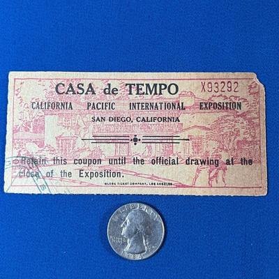 CALIFORNIA PACIFIC INTERNATIONAL EXPO 1935-36 TICKET