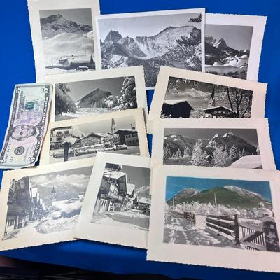 SET OF 10 VINTAGE ALPINE SCENE PHOTOS OF BAVARIA, GERMANY