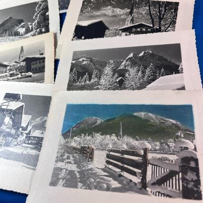 SET OF 10 VINTAGE ALPINE SCENE PHOTOS OF BAVARIA, GERMANY