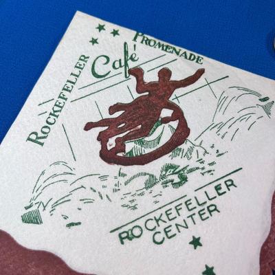 PAIR OF VINTAGE NAPKINS FROM ROCKEFELLER CENTER CAFE