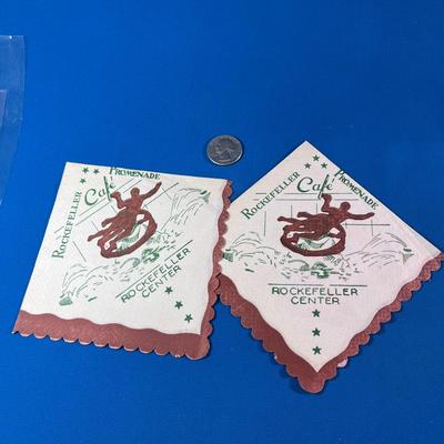PAIR OF VINTAGE NAPKINS FROM ROCKEFELLER CENTER CAFE
