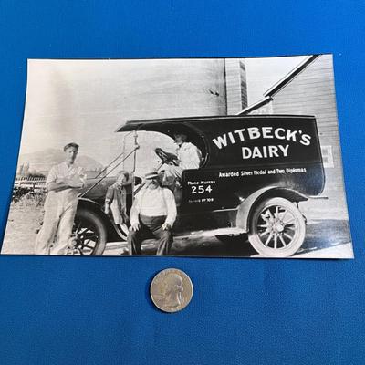 VINTAGE WITBECKS DAIRY DELIVERY TRUCK PHOTO 