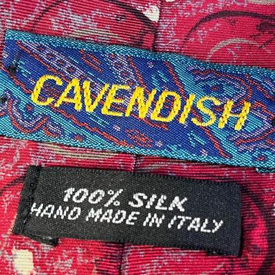 â€œCAVENDISHâ€ SILK MENâ€™S NECK TIE HAND MADE IN ITALY