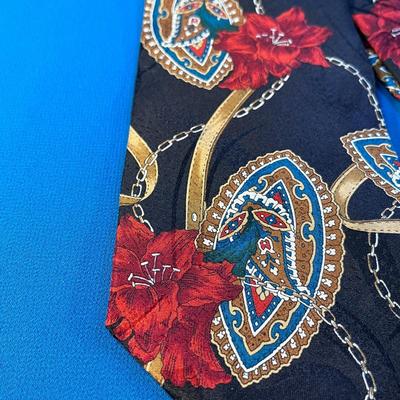 â€œVILLA BUGATTIâ€ ITALIAN SILK MENâ€™S NECK TIE