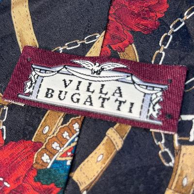 â€œVILLA BUGATTIâ€ ITALIAN SILK MENâ€™S NECK TIE