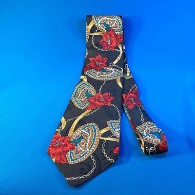 â€œVILLA BUGATTIâ€ ITALIAN SILK MENâ€™S NECK TIE