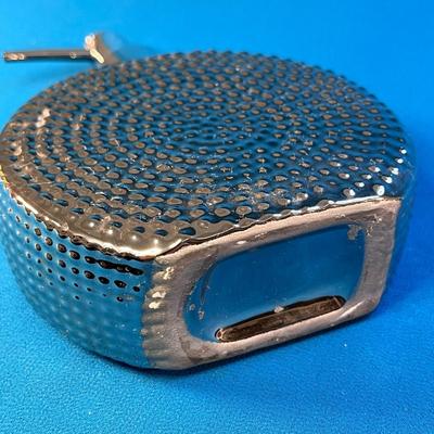 MODERN METALLIC HOBNAIL GLASS SOAP/LOTION DISPENSER BOTTLE 