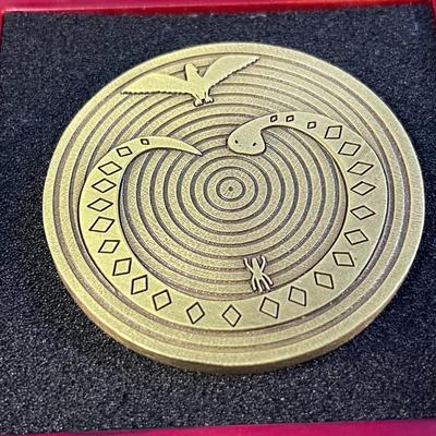 30th ANNIVERSARY CABAZON DECISION BRONZE MEDALLION IN WOOD BOX