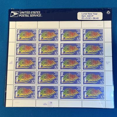 HAPPY NEW YEAR- RAT U.S. POSTAGE PACKAGE OF 32 CENT STAMPS