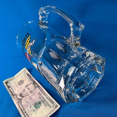 HEAVY GLASS LARGE BEER STEIN OKTOBERFEST SNOWBIRD SINCE 1972