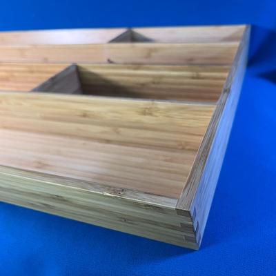 OVERSIZED DIVIDED BAMBOO TRAY