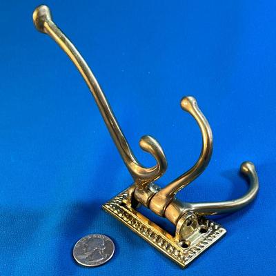 ADJUSTABLE FANCY BRASS WALL COAT HOOK
