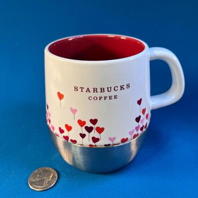 HEARTS ON STRINGS STARBUCKS INSULATED COFFEE MUG 