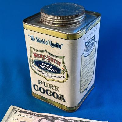 VINTAGE â€œNONE-SUCHâ€ COCOA TIN 