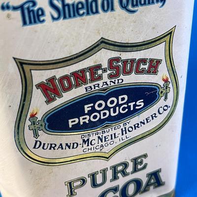 VINTAGE â€œNONE-SUCHâ€ COCOA TIN 