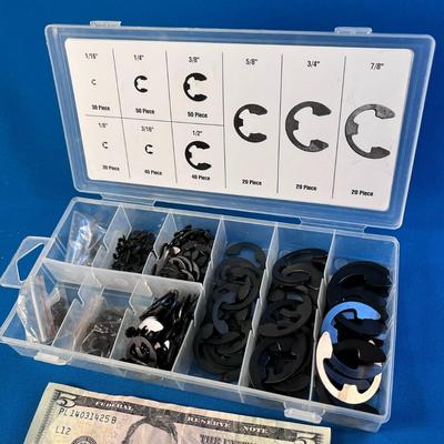 E-CLIP ASSORTMENT 9 DIFFERENT SIZES IN PLASTIC BOX