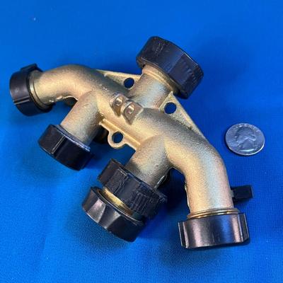 BRASS WATER DIVERTER FOR MULTIPLE HOSES